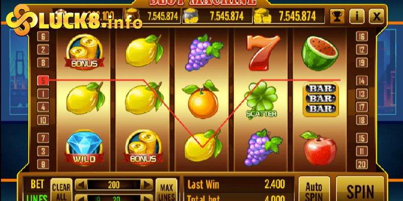 Các nút sử dụng cơ bản khi chơi cổng game slot