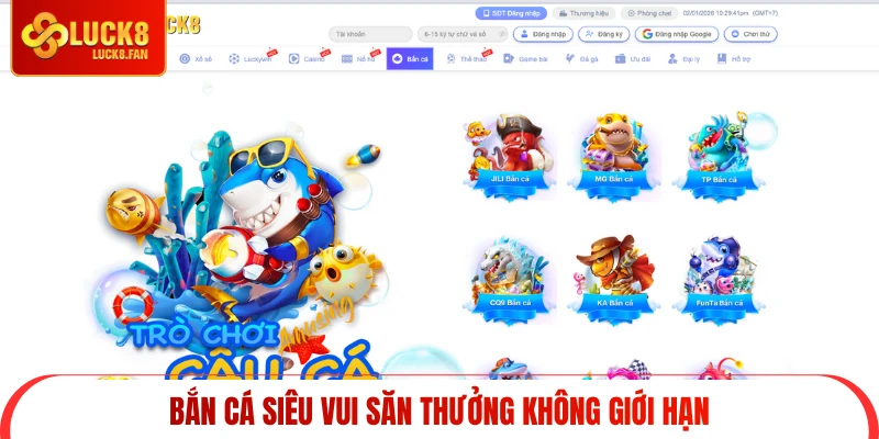 Bắn cá siêu vui săn thưởng không giới hạn